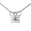 HUSUEU New Design Antique Silver Vintage Styles Lucky Soul Lock Hmong Pendant Necklace Fair Jewelry
