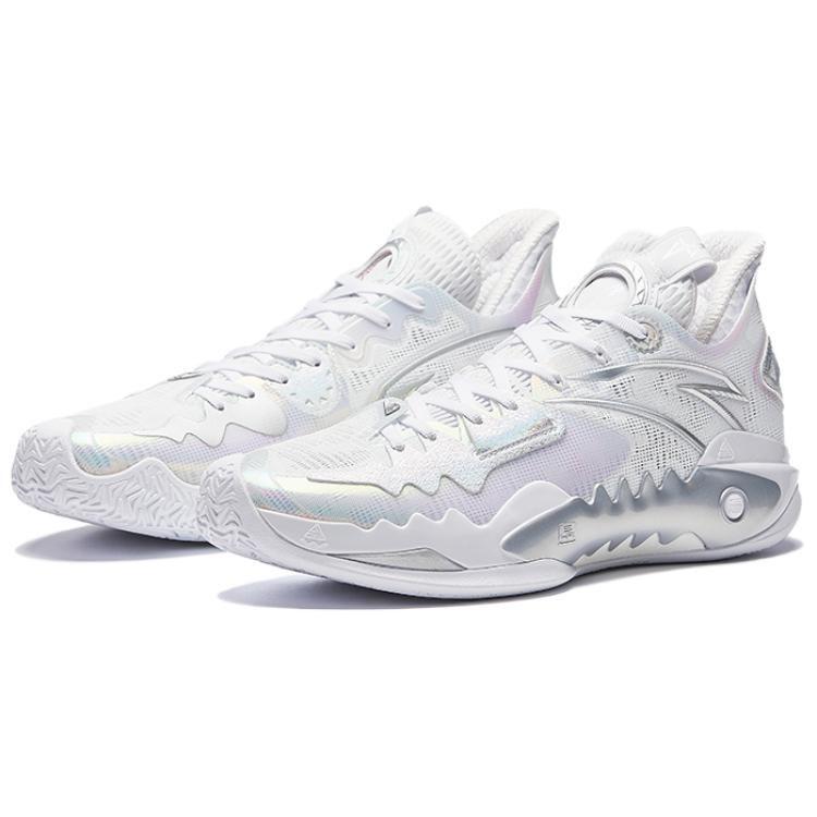 Anta Баскетбольные кроссовки Shock Wave 5 Low top с карбоновой пластиной в средней части стопы Мужские Серебристо-белые 112541106R-2