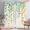 2pcs,2D Plane Printing Print Curtains Falling Leaves Polyester (without Rod) Home Decor Perfect for Room, Kitchen, Study,