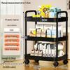 Компактная многоярусная мобильная стойка для хранения для кухни, ванной комнаты или спальни