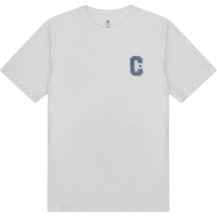 Converse T Shirts Men's Gray Crew Neck Moderate 10028410-A02