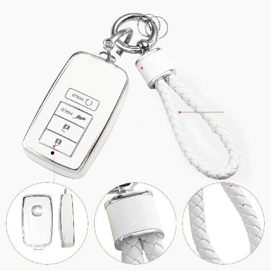 Чехол для брелока Acura с брелком, мягкий защитный чехол для ключей из ТПУ, подходит для Acura CDX RDX RLX NSX TLX