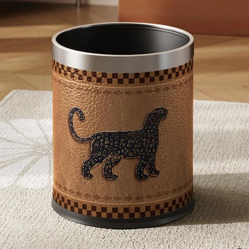 Винтажные мусорные баки, металлический мусорный бак, роскошная мусорная корзина для гостиной, большая емкость, отдельные мусорные баки, вещи для дома и кухни