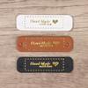 Craft Hat Bag Decoration Leather Handmade Labels Garment Label Bronzing Tags Hand Made With Love