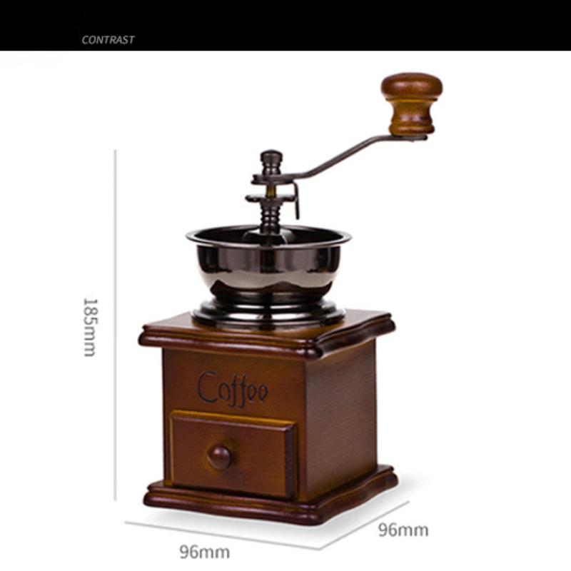 Винтажная ручная кофемолка, портативная деревянная кофеварка с ручным приводом, инструмент для бариста, бытовая кофейная утварь, кофейные аксессуары