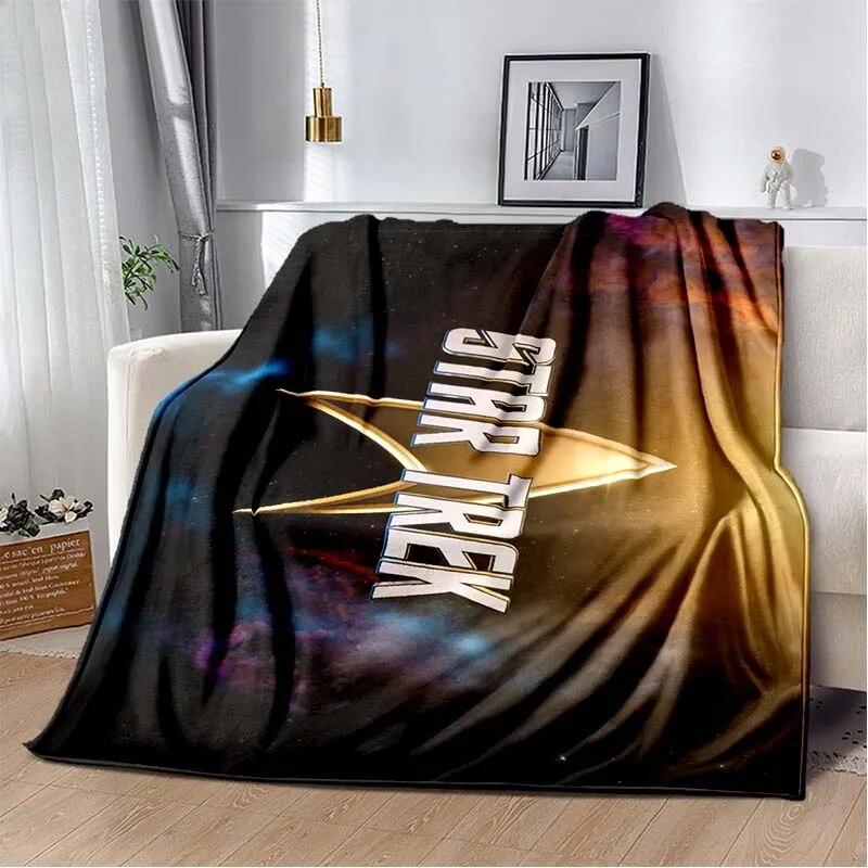 3D Print Star-T-Trek Pattern Flannel Blanket,Multi-purpose Holiday Gift Blanket Warm And Soft Blankets All Seasons