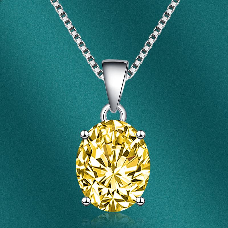 BELLA BOX Овальное ожерелье с подвеской, несколько цветов, модные свадебные украшения для помолвки