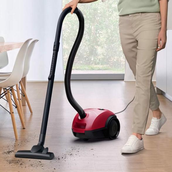 Bosch BGSL2RD1 Bagged Vacuum Cleaner, 600 W, Anti-Allergy Filter, Red