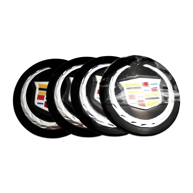4pcs 56mm Car Wheel Center Sticker Hub Emblem for Cadillac ATS CTS DTS STS SLS SLR XLR BLS Seville Escalade Deville Tiburon CT6