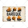 BBQ Vintage Tin Sign Plaque Barbecue Metal Plate Sign Wall Art Decoration Kitchen Man Cave Terrace Beach House Club Wall Decor