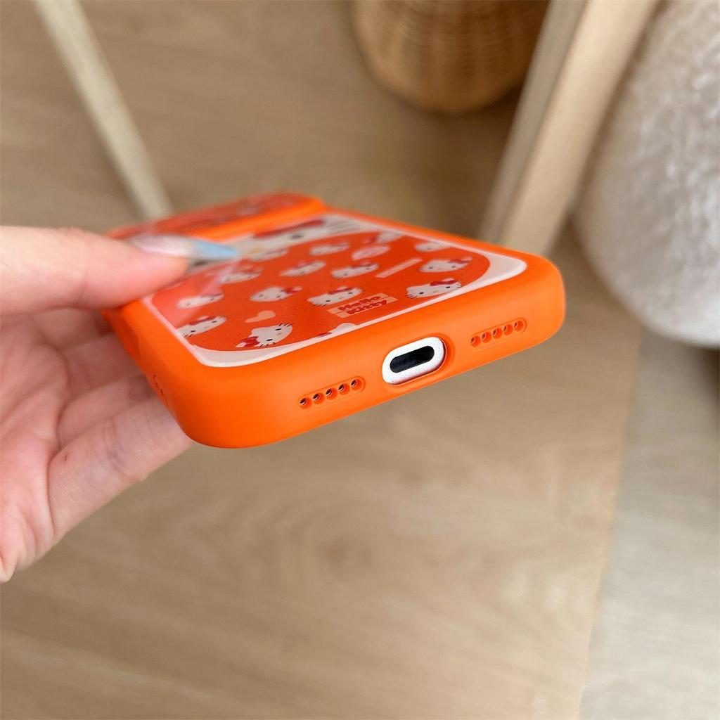 Чехол для iPhone 15 Pro Max с мультяшным рыжим котом - Противоударный, с большим окном