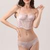 Французский кружевной бюстгальтер с тонкой чашкой, комплект с бюстгальтером пуш-ап, сексуальное женское нижнее белье, романтический шелковый бюстгальтер без косточек с трусиками, комплекты нижнего белья