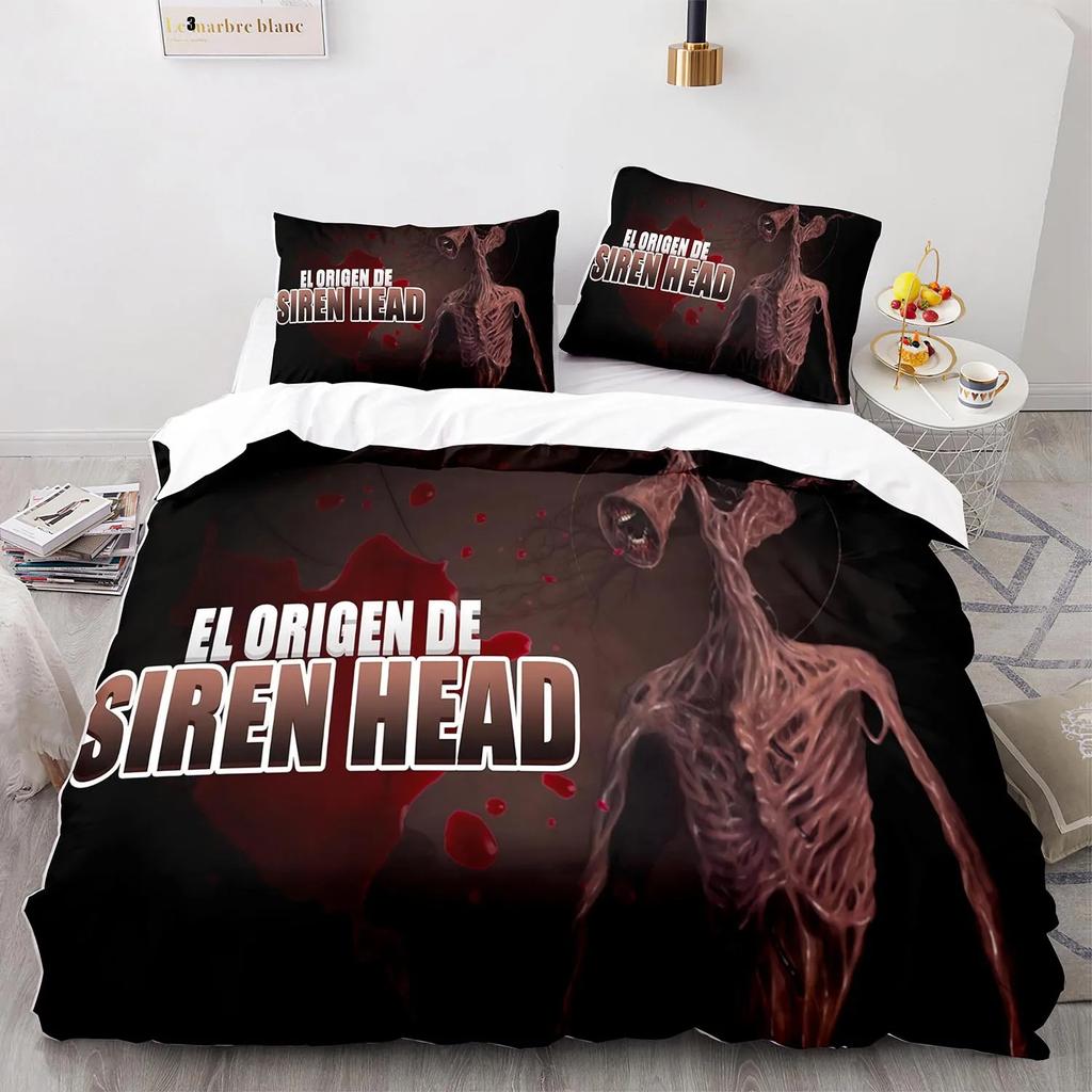 Коллекция постельного белья Siren Head Односпальное Twin Full Queen King Размер Коллекция кроватей Siren Head Спальня для взрослых и детей Пододеяльники Коллекции 3D Печать 001