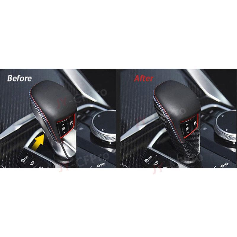 Dry Carbon Fiber Gear Shift Knob Cover Car Interior Retrofitting for BMW M2 G87 M3 G80 M4 G82 G83 X3M F97 X45 F98 F95 2021-2025