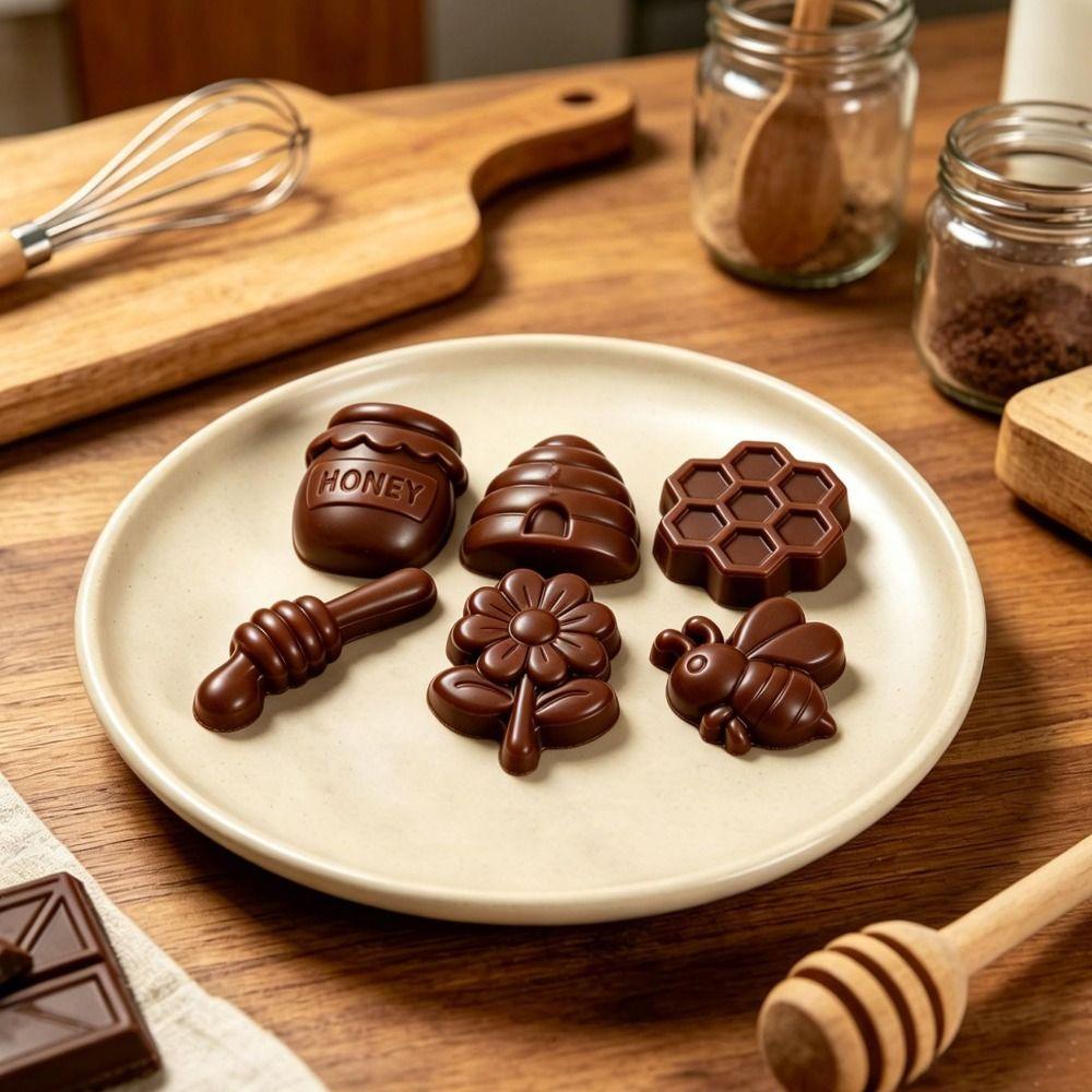 6 Options Chocolate Dessert Mold Bee Theme Baking Mould Mousse Cake Mold Homemade Candy
