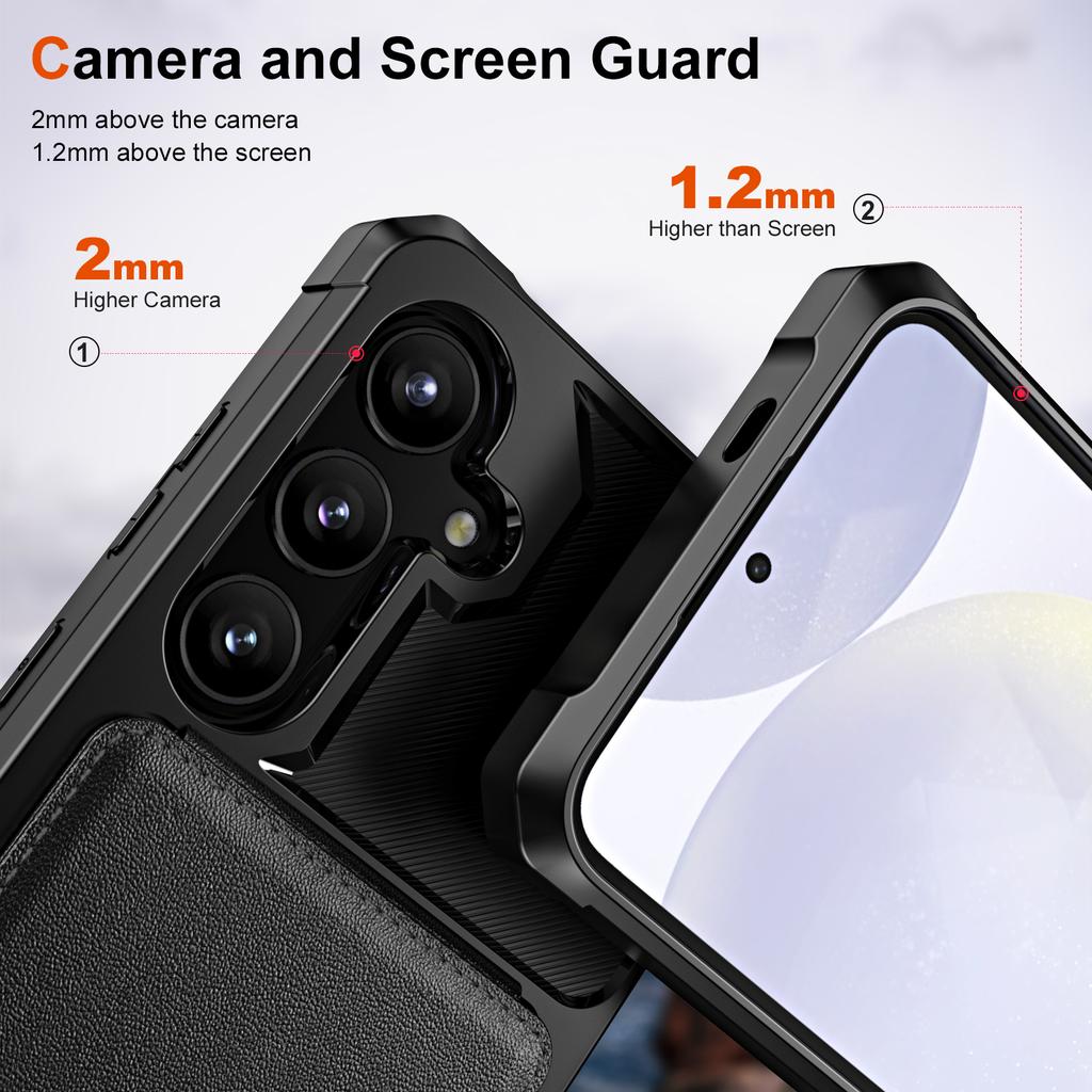 ZM11 для Samsung Galaxy A55 5G чехол кожа +TPU чехол для телефона держатель для карт подставка