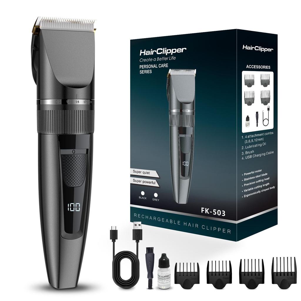 High-Power Electric Hair Clipper for Salons and Home Use - Ideal for Shaving and Hair Carving.