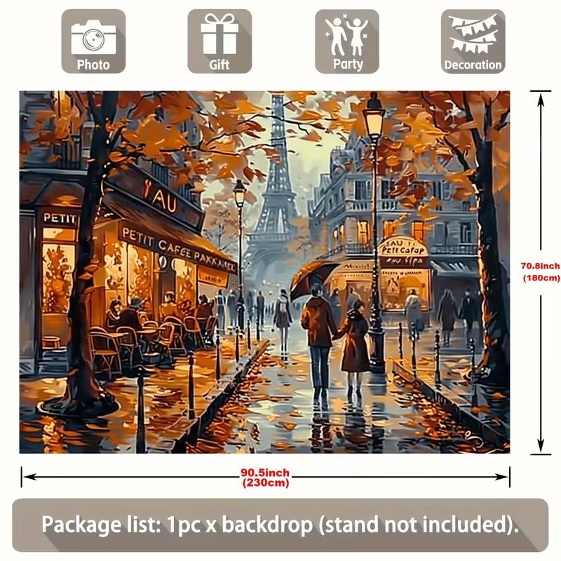 Двумерный фон с Эйфелевой башней в Париже для фотосессии в романтическом стиле и для пар