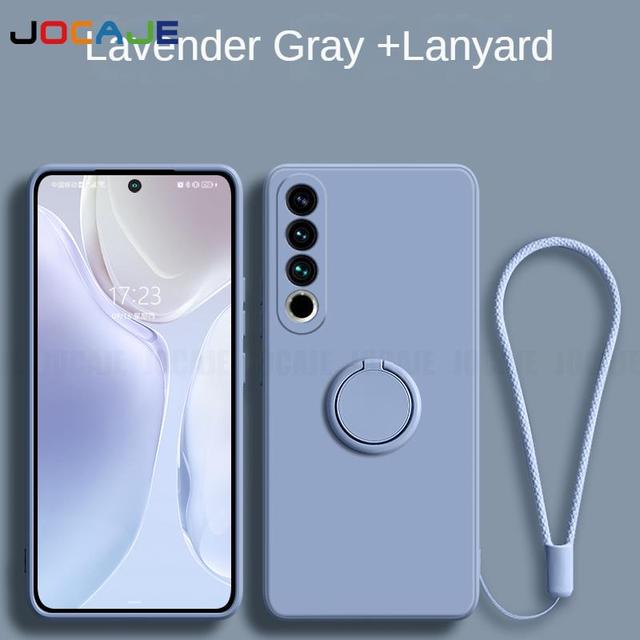 Чехлы для Meizu 20, жидкий силикон, магнитное кольцо, держатель для телефона, чехол-кронштейн для MEIZU 18 17 16 Plus 18S pro 18X, защитный ремешок для объектива камеры