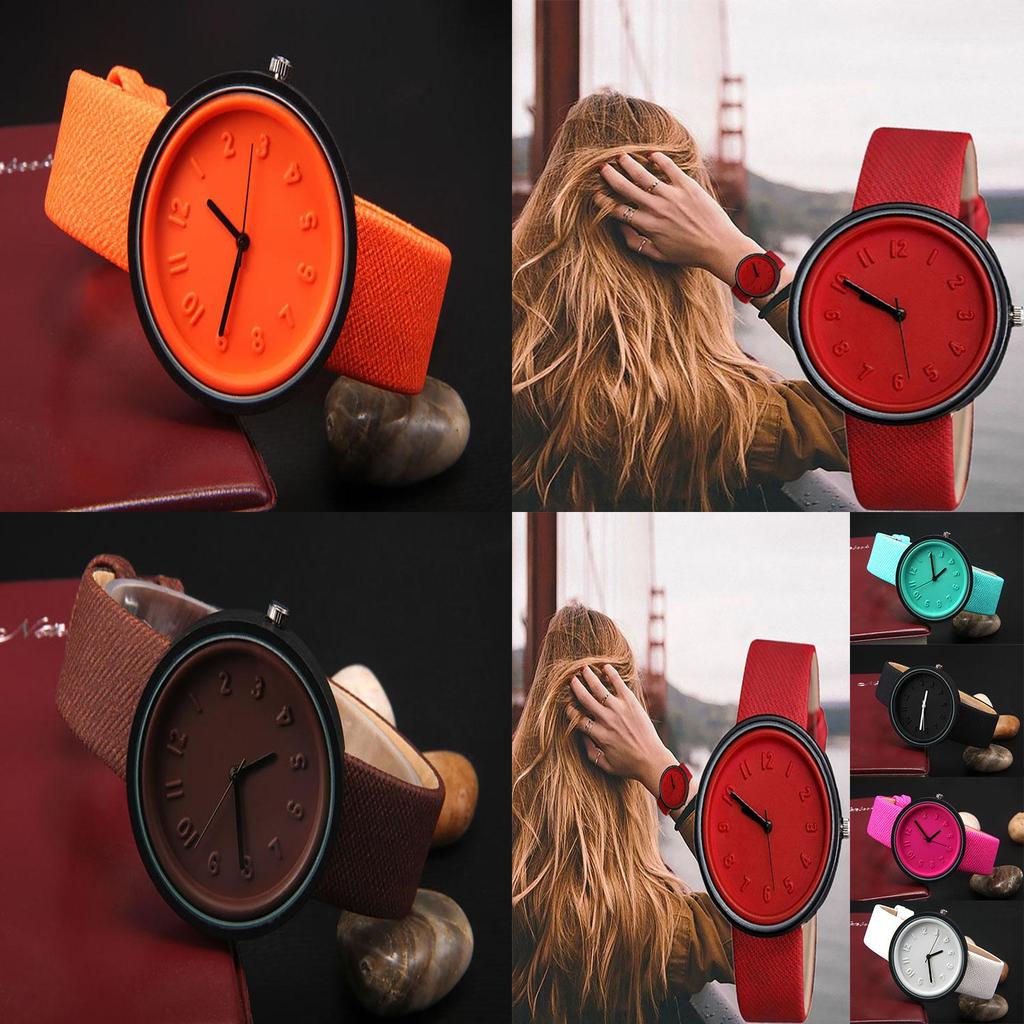 Elegant Fashion Number Dial Simple Round Wrist Watch Bracelet For Women