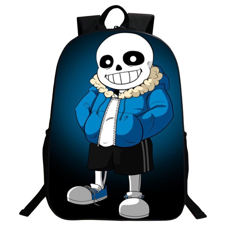 Детский рюкзак Undertale Sans 16 дюймов из прочного полиэстера с регулируемыми мягкими плечевыми ремнями