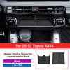 QHCP Center Console Partition Board Storage Box ABS Car Compartment Storage Silicone Wireless Charging Mat For Toyota RAV4 26-32