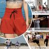 Women 2-in-1 Sports Shorts Qucik-Dry Breathable High Waist Drawstring Running Gym Yoga Shorts