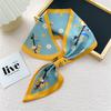 New Style Cross Shaped Small Scarf For Women In Spring Autumn Summer Fashionable Temperament Tied Bag Headband Decorative Scarf