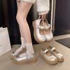 Niche Design Mary Jane Women's Shoes Mid-heel Soft Sole Is Not Tired of Feet, the New Versatile Skirt Shows the Feet Are Small and Pure