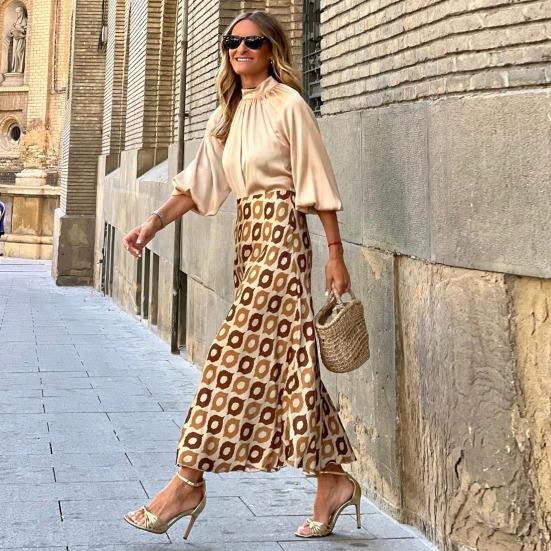 Летняя юбка с большим подолом, элегантное модное платье с художественным темпераментом для женщин для работы