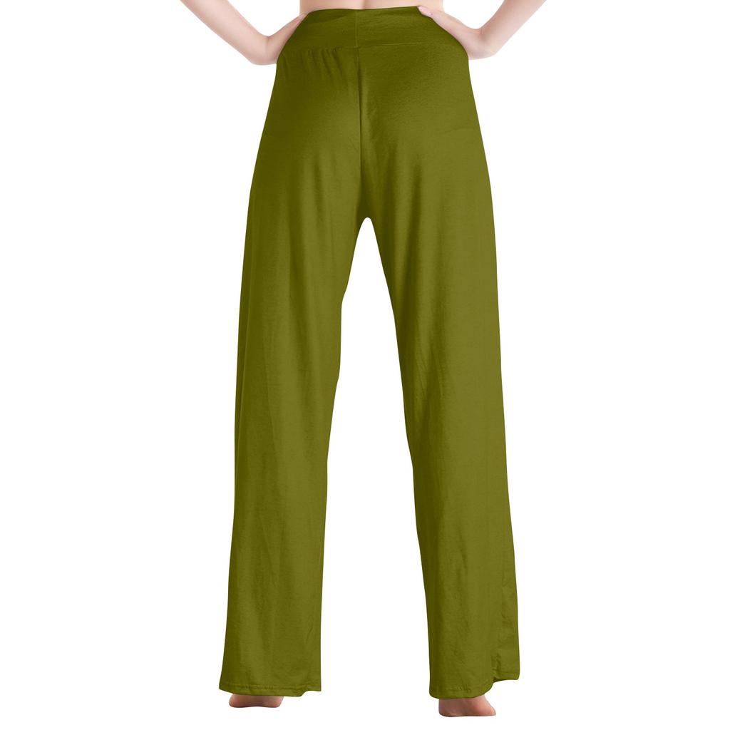 Женские модные повседневные удобные пижамные штаны, однотонные, с принтом, на шнурке, широкие брюки