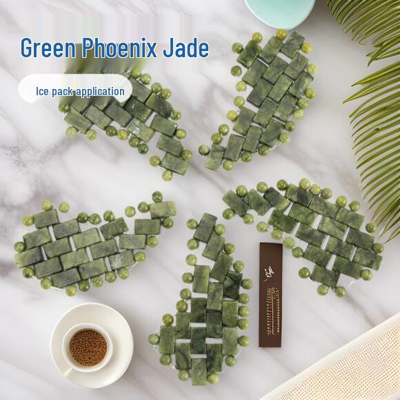 Xiuyan Jade Cooling Pillow - Natural Sweat-Resistant, Breathable, and Hollow Design for Cervical Support and Summer Comfort.