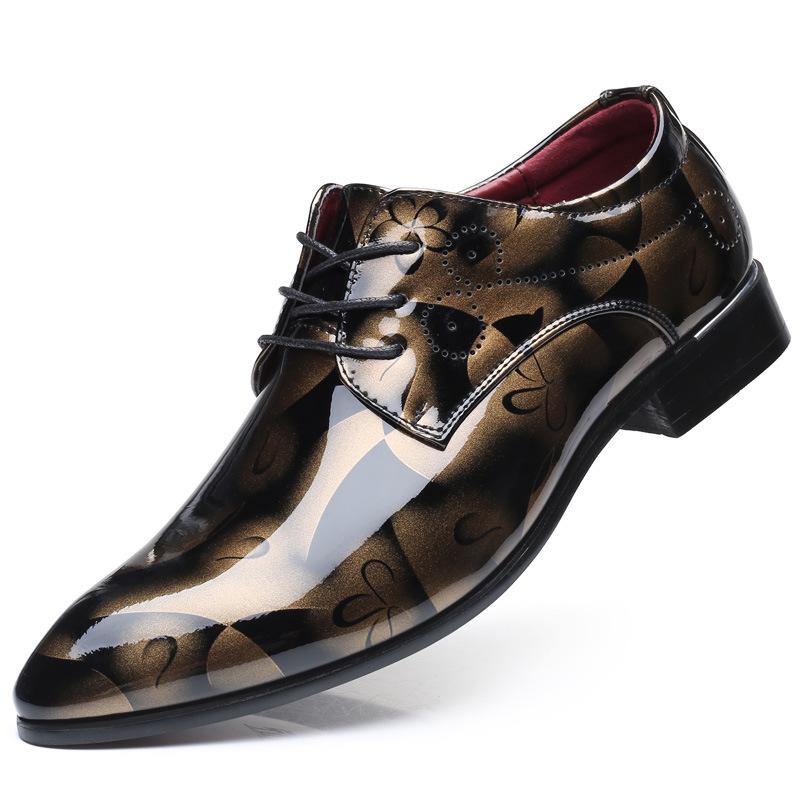 Fashion Luxury Men Oxford Shoes Retro Floral Pattern Men Dress Shoes Fashion Lace-Up Flats High Quality Business Men Party Wedding Shoes
