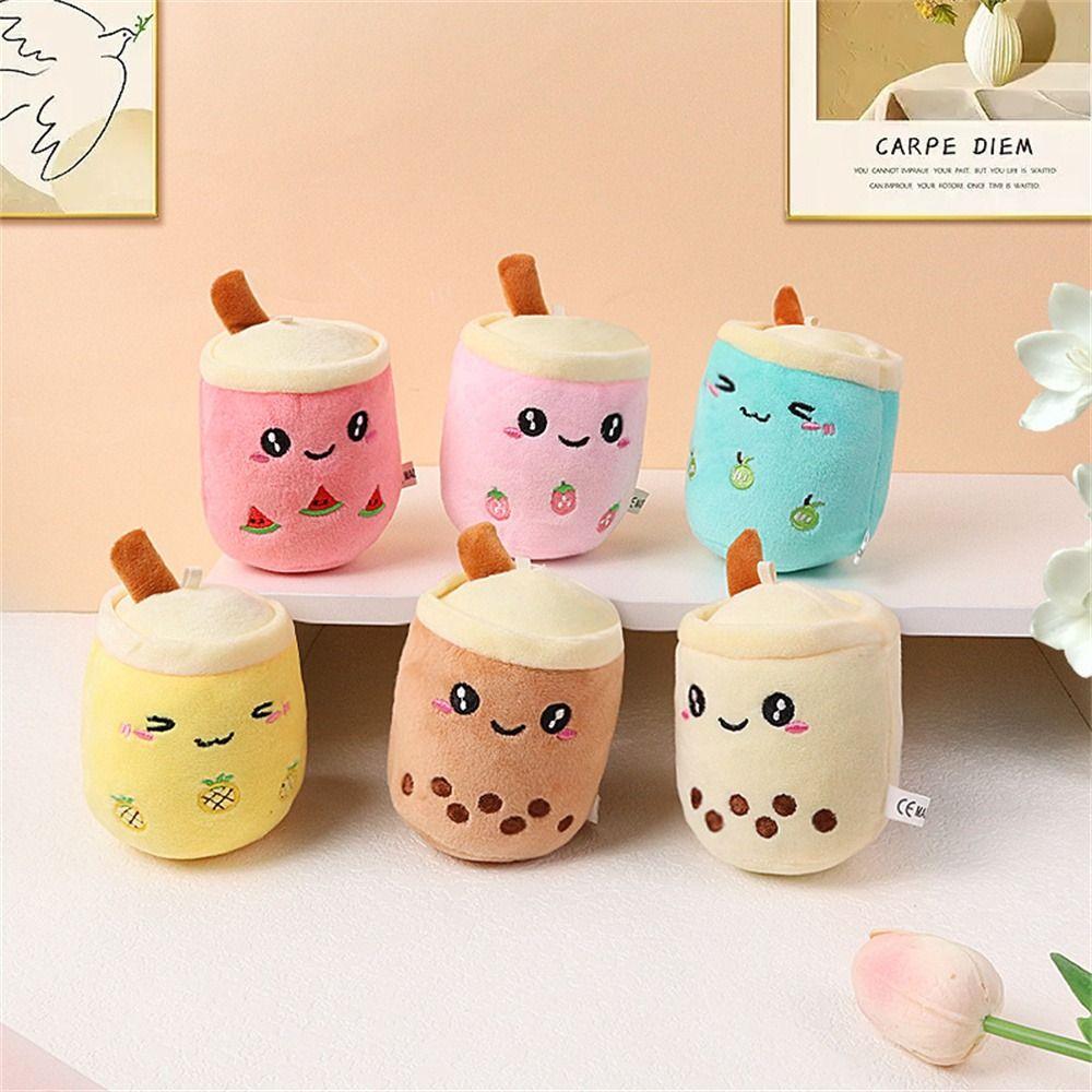 Plush Doll Milk Tea Keyring Stuffed Boba Boba Doll Plush Toys Bubble Tea Keychain Birthday Gifts
