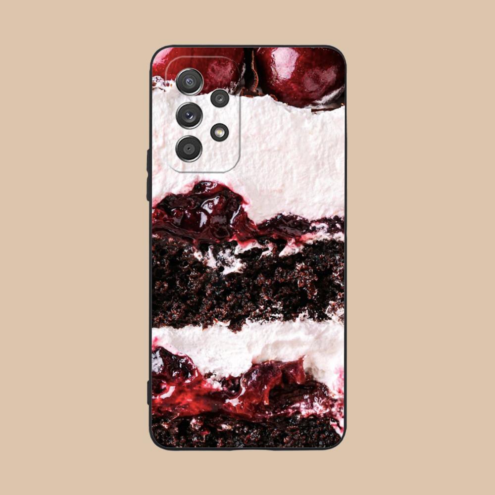 Чехол для мобильного телефона 'Шварцвальдский торт' для Samsung Galaxy M55 54 42 35 34 33 32 23 22 15 14 13 12 F55 5G Цветной чехол Роскошный