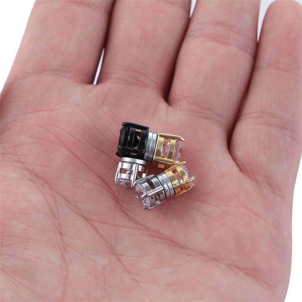 Мужские Женские Ziron Круглые Поддельные Украшения для Ушей Кристальные Клипсы Магнитные Зажимы для Ушей Корейская Каффа для Ушей