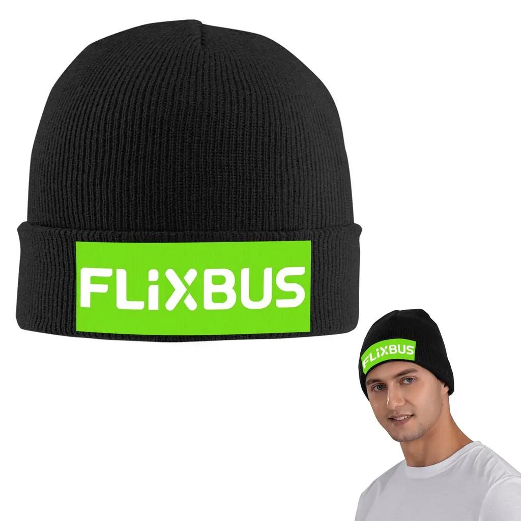 Flixbus Warm Knitted Cap Fashion Bonnet Hat Autumn Winter Outdoor Beanies Hats for Unisex Adult