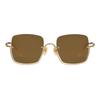 Gucci Logo Plate Frame Square Sunglasses Women's Gold