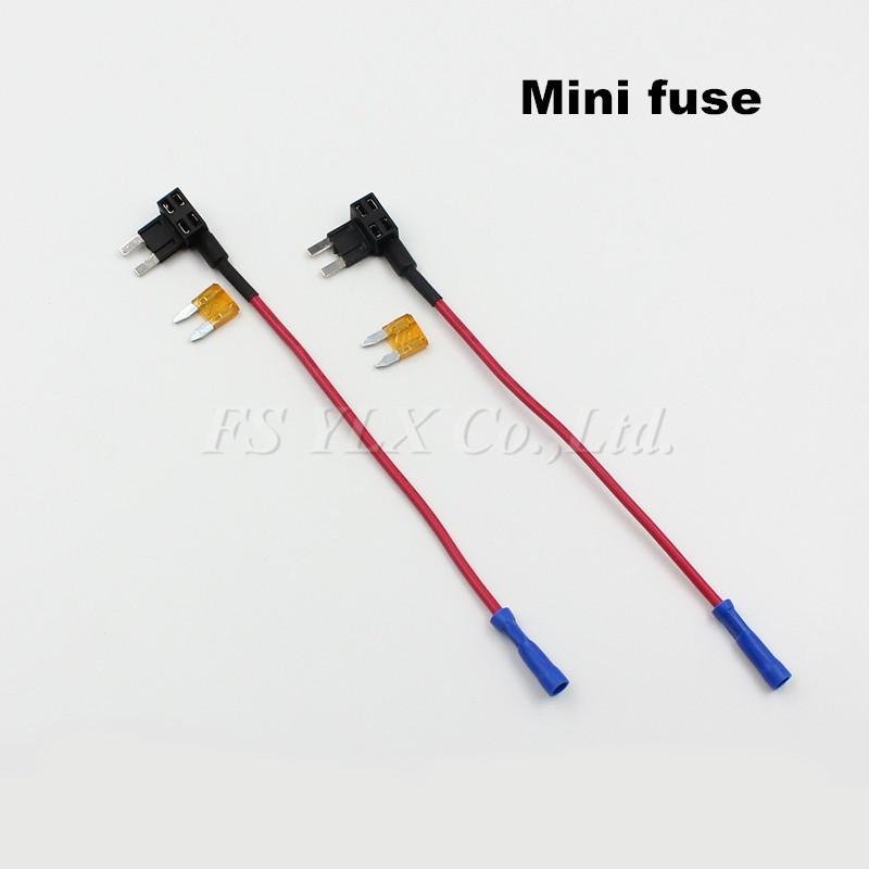 FSYLX 2xAdd A Circuit Standard/Mini/low-profile mini/micro Fuse Boxes Holder Piggy Back Fuses Tap Dual Circuit Adapter Holder
