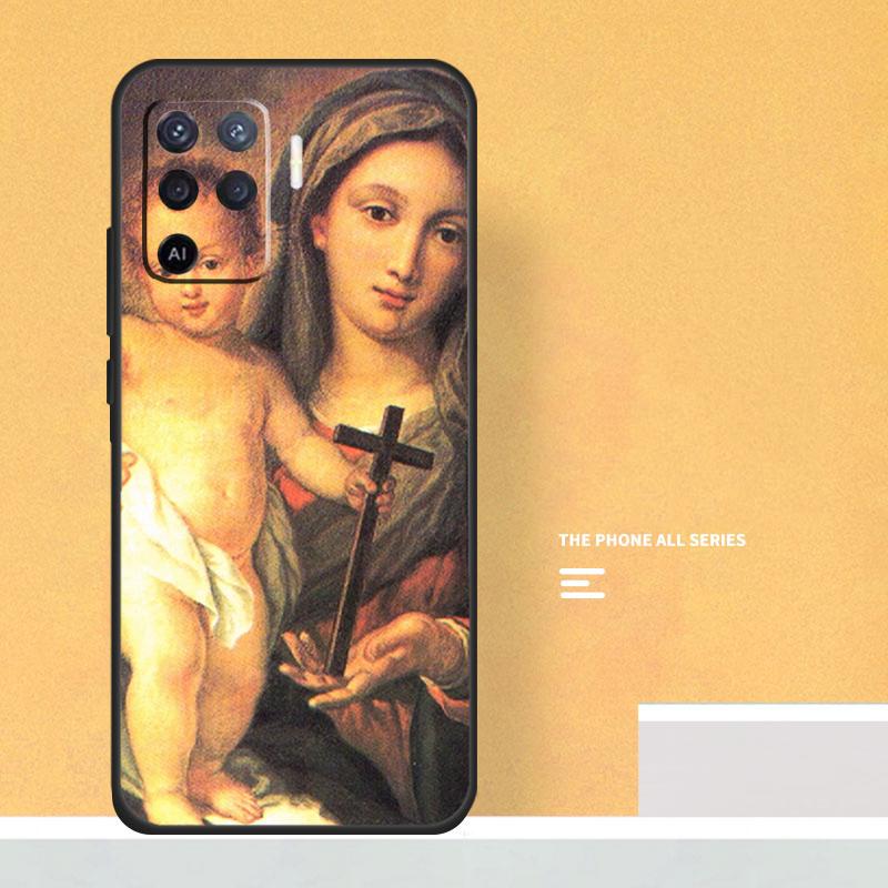 Virgin Mary of Hope Catholic Religious Art Case For Oppo A18 A38 A58 A78 A98 A5 Pro A54 A74 A94 A17 A57 A80 A60 A40 A16 A76 A96