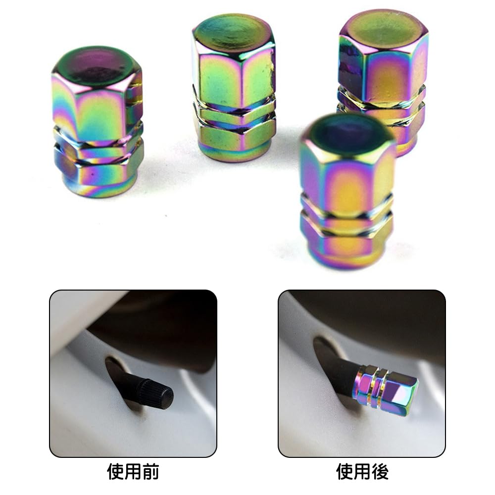 LIANHATA Tire Air Valve Caps Set of 4 Tire Wheel Air Valve Cap Cover