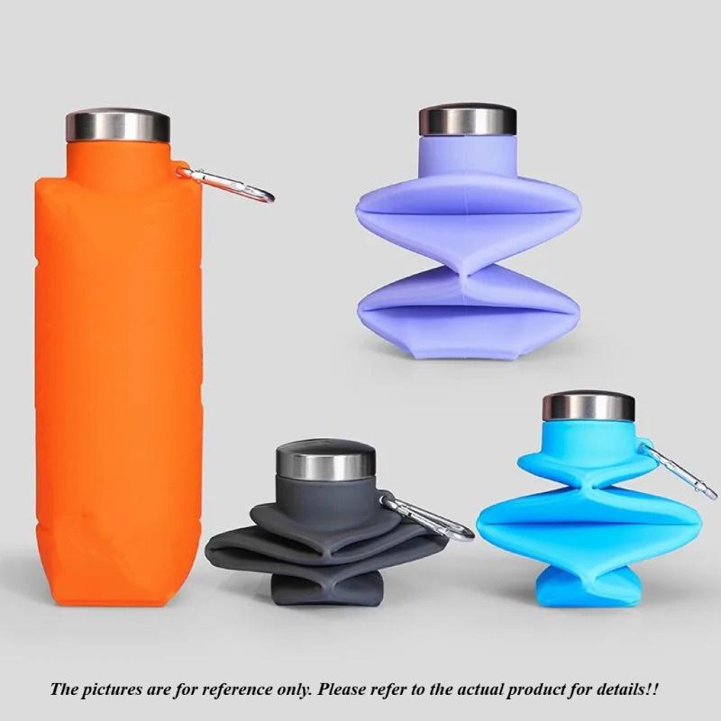 700Ml Silicone Folding Water Bottle Creative Outdoor Portable Stretch Cup Food Grade Outdoor Sport Water Bottle Foldable Cup