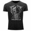 Винтажная футболка Odin Nordic Warriors Crossed Axe Valhalla 100% Хлопок Круглый Вырез Короткий Рукав Летняя Повседневная Мужская Футболка Streetwear