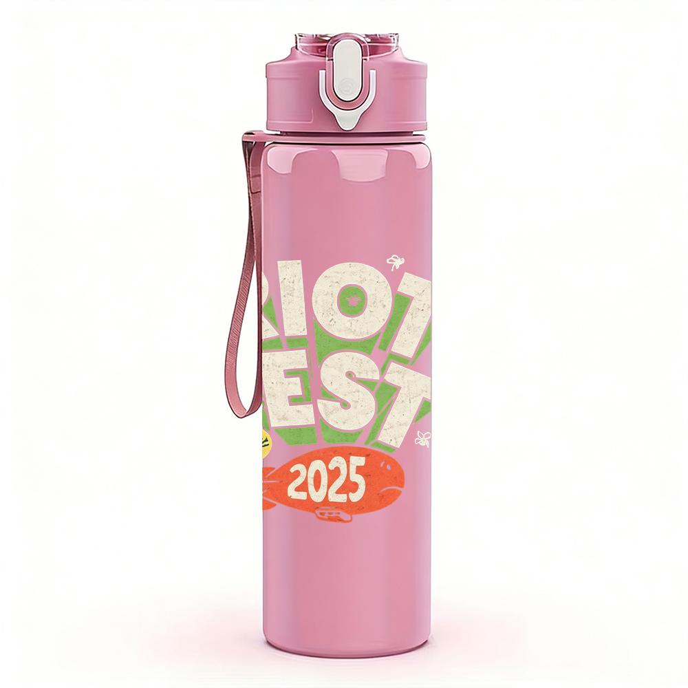 1PC Boy Cartoon Colorful Retro Print 750ml Portable Sports Water Bottle Leakproof Gym Outdoor Travel Drink Cup