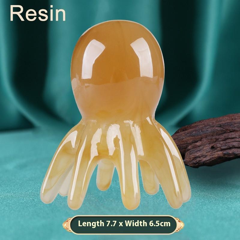 4 In 1 Head Massage Scalp Massage Comb Meridian Scalp Resin Scalp Massage Comb Head Unblocking Face Nose Massage Tool