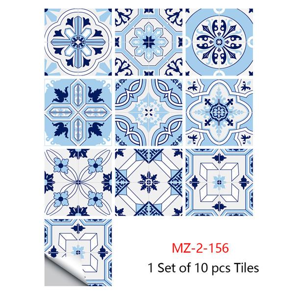 10x10/15x15/20x20/30x30cm PVC Flower Tile Tiles Decals Waterproof Wall Sticker Bathroom Sticker Kitchen Decoration
