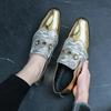 Мода Новые тенденции Модная обувь Мужские очаровательные остроносые зеркальные кожаные туфли Мужские нарядные туфли для свадьбы, выпускного вечера, лоферы для выпускного вечера Обувь для вечеринок на плоской подошве