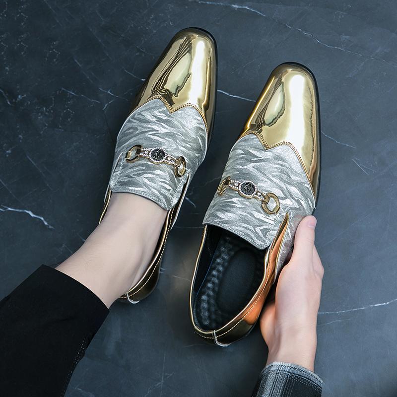 Мода Новые тенденции Модная обувь Мужские очаровательные остроносые зеркальные кожаные туфли Мужские нарядные туфли для свадьбы, выпускного вечера, лоферы для выпускного вечера Обувь для вечеринок на плоской подошве