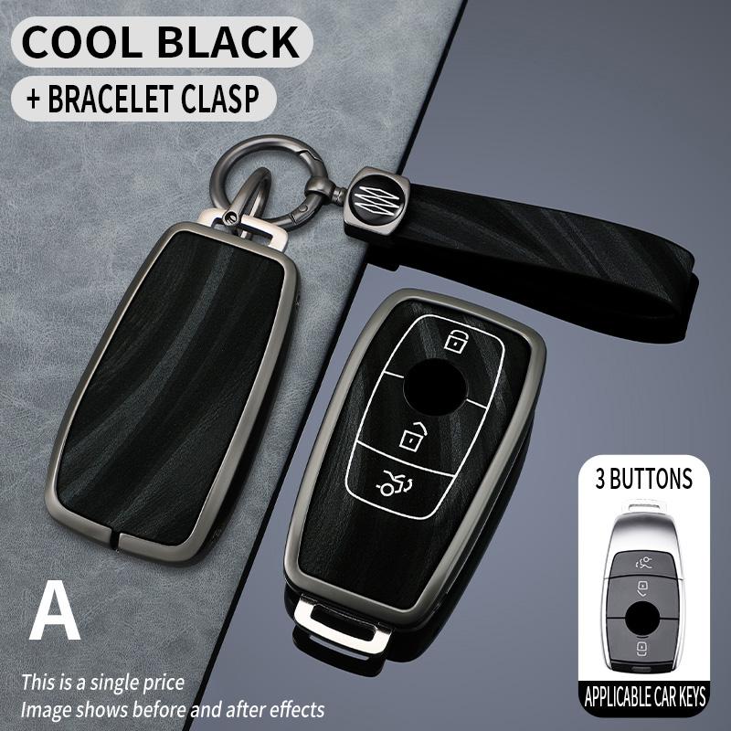 Styling Mouldings Zinc Alloy Car Remote Key Case Cover Shell For Mercedes Benz A C E S G Class GLC CLE CLA GLB GLS W177 W205 W21