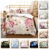 Легкий 3D комплект постельного белья с цветочным пухом, пододеяльник AU/DE/EU, полноразмерные роскошные растительные покрывала, одинарное/двойное пододеяльник